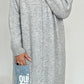 Long Pullover/Kleid "Mo" - grau