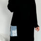 Long Pullover/Kleid "Mo" - schwarz