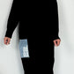 Long Pullover/Kleid "Mo" - schwarz