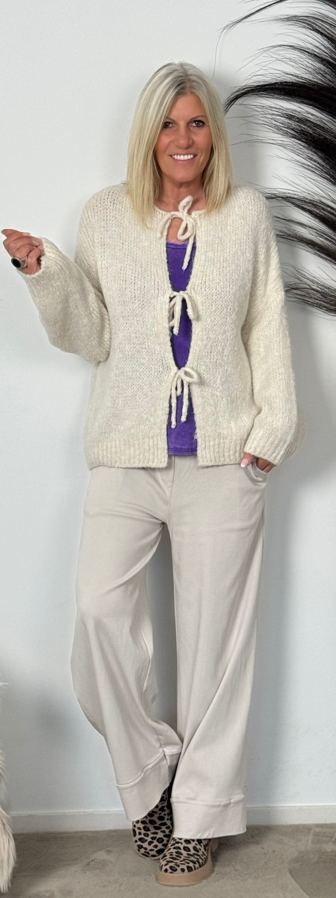 Strickjacke "Cozy" - creme