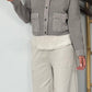 Crop cardigan "Santana" - grey