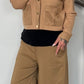 Crop Strickjacke "Santana" - camel