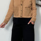 Crop Strickjacke "Santana" - camel