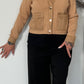 Crop cardigan "Santana" - camel