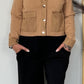 Crop Strickjacke "Santana" - camel