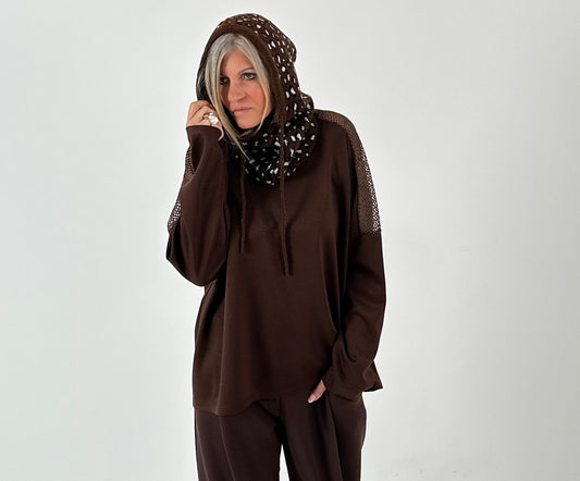 Hoedmodel "Lunacove" - ​​chocoladekleurig