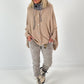 Oversized vest model "Slender Sleeve" - ​​beige