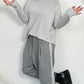 Baggy pants with side stripes "Rony" - grey