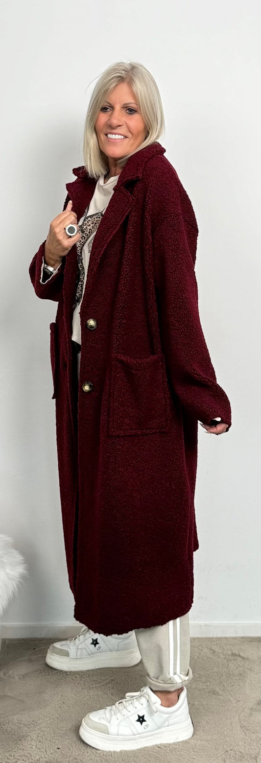 Coat "Feel Good" - burgundy