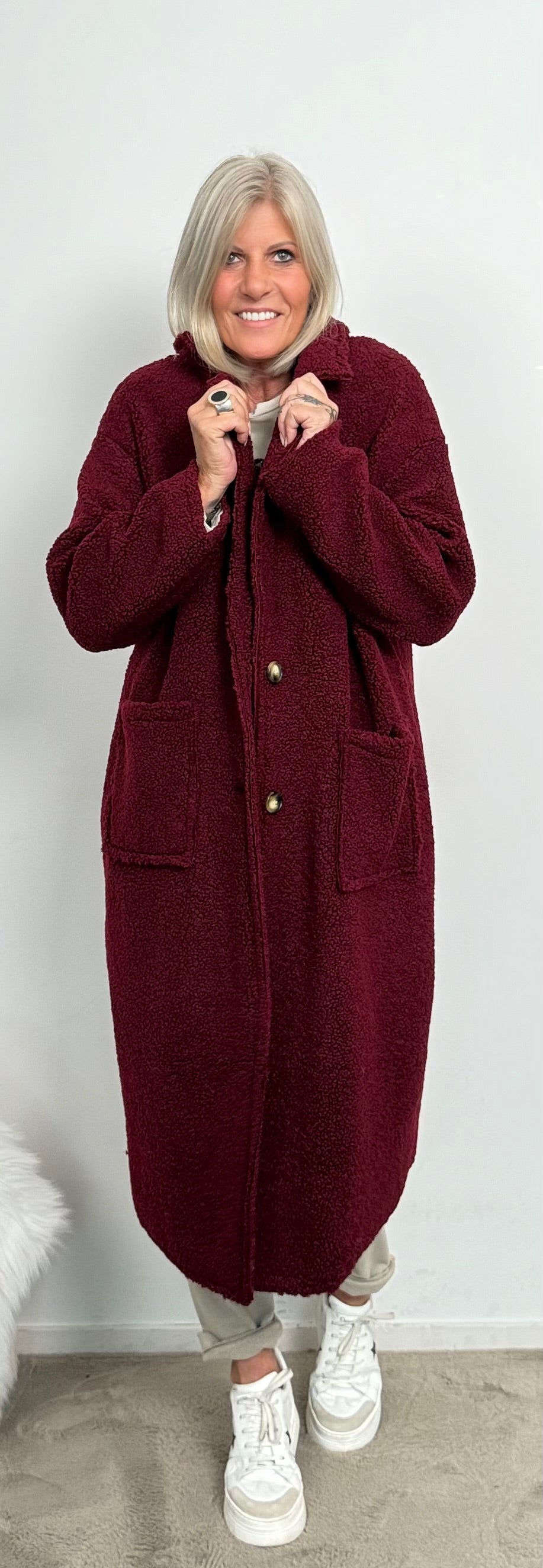 Coat "Feel Good" - burgundy