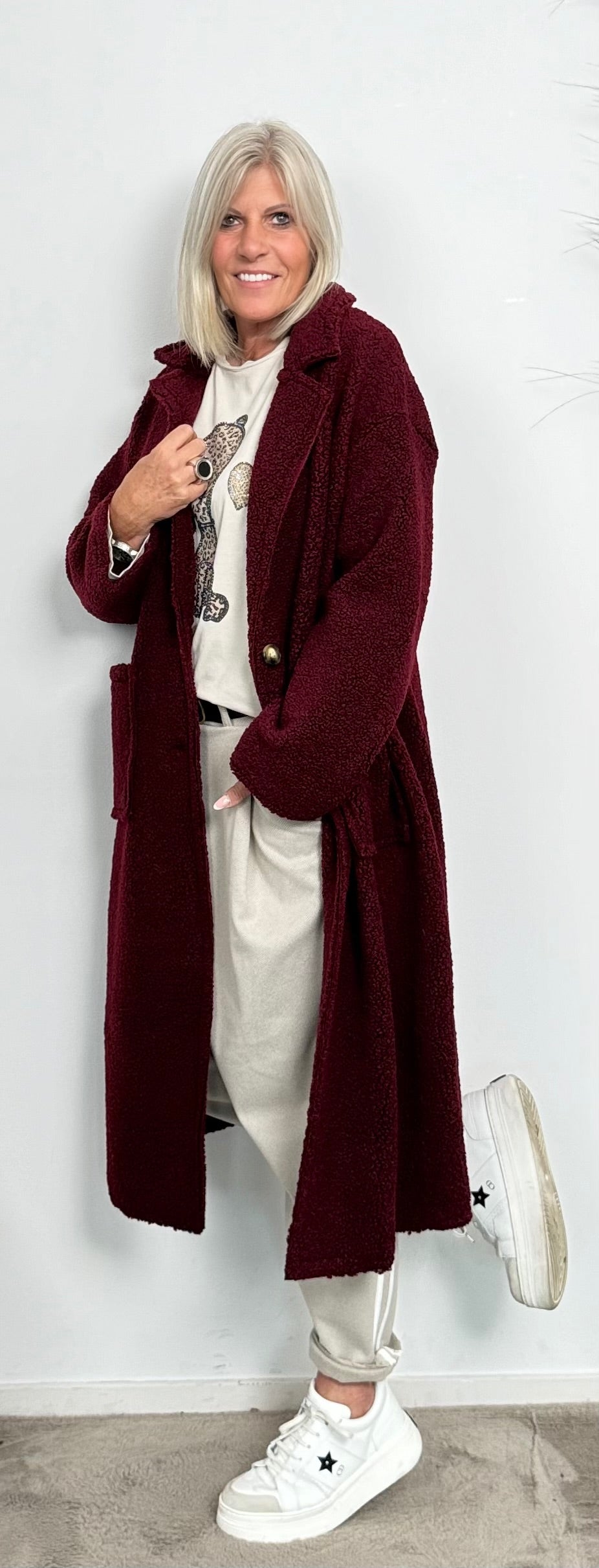 Coat "Feel Good" - burgundy