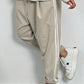 Baggy Hose mit seitlichen Streifen "Rony" - beige