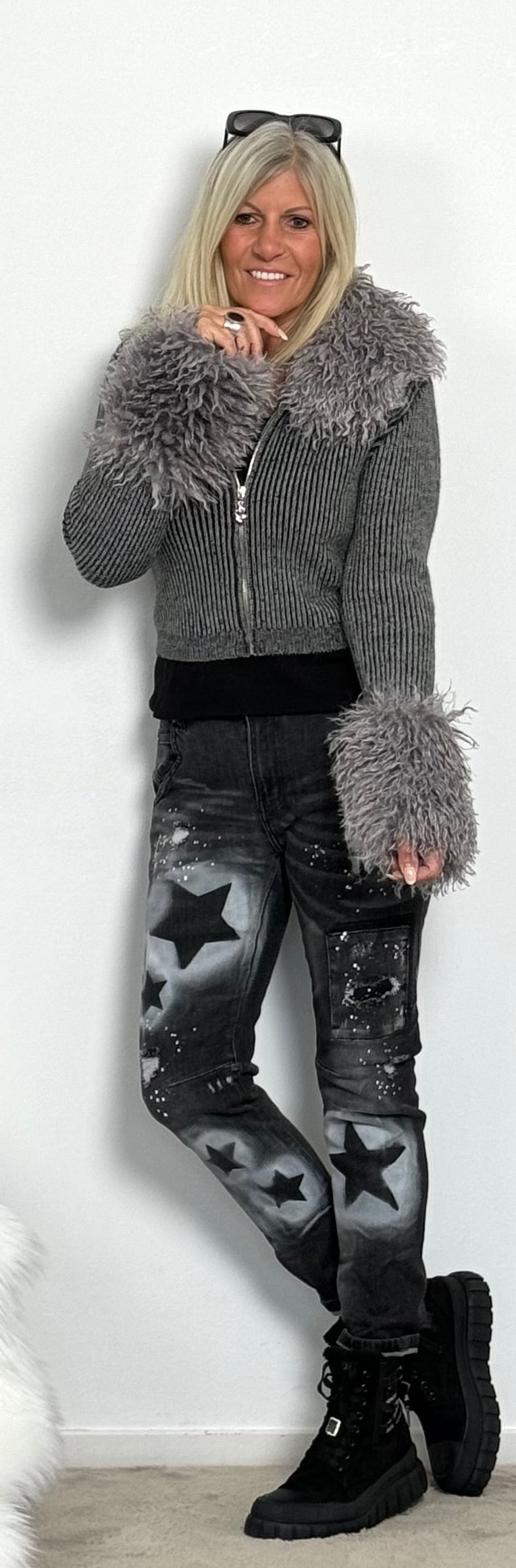 Jeans pants "Star" - black