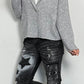 Boxy knit blazer "Ramona" - grey