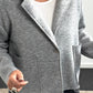 Boxy knit blazer "Ramona" - grey