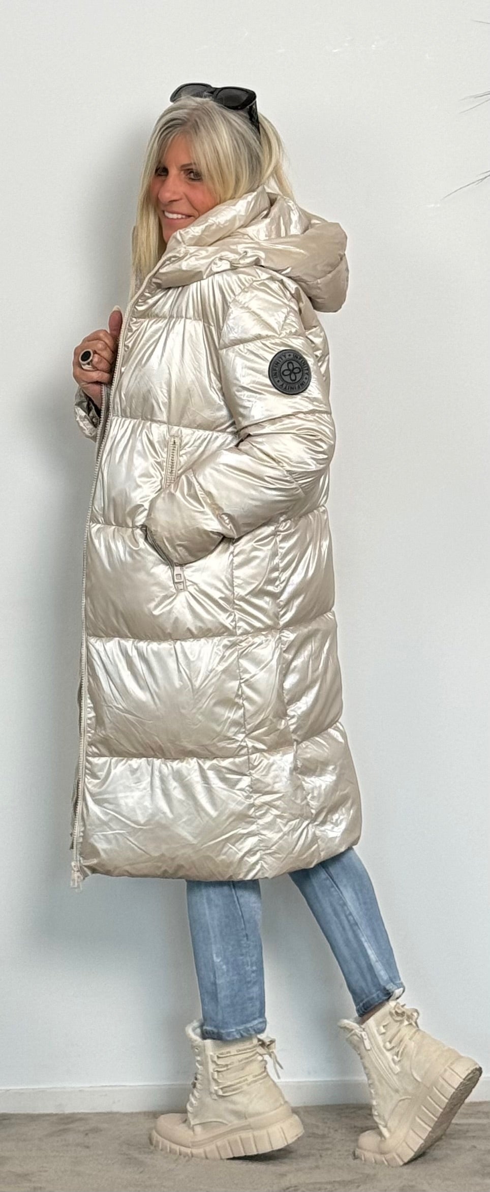 Quilted coat "Infinity" - beige