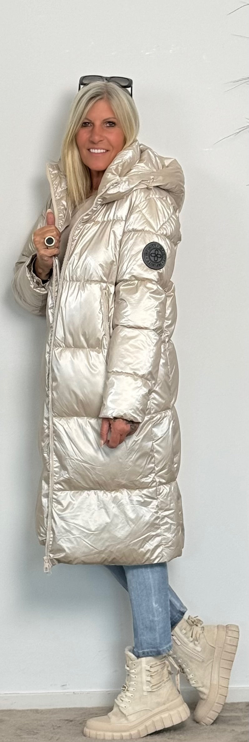 Quilted coat "Infinity" - beige