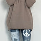 Knitted hoodie "Alma" - taupe