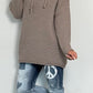 Gebreide hoodie "Alma" - taupe