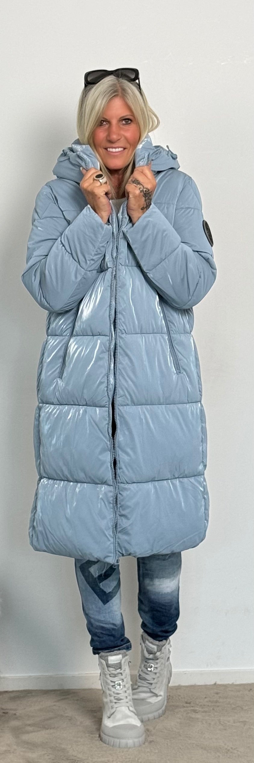 Quilted coat "Infinity" - grey