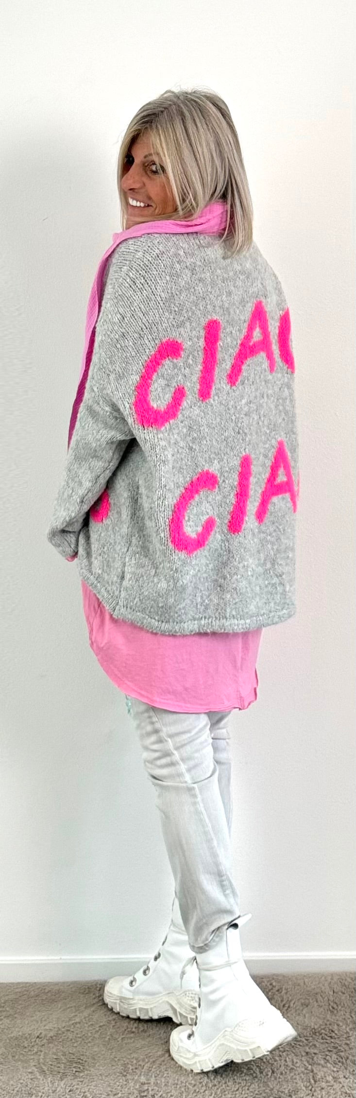 Pullover Modell "Ciao" - grau