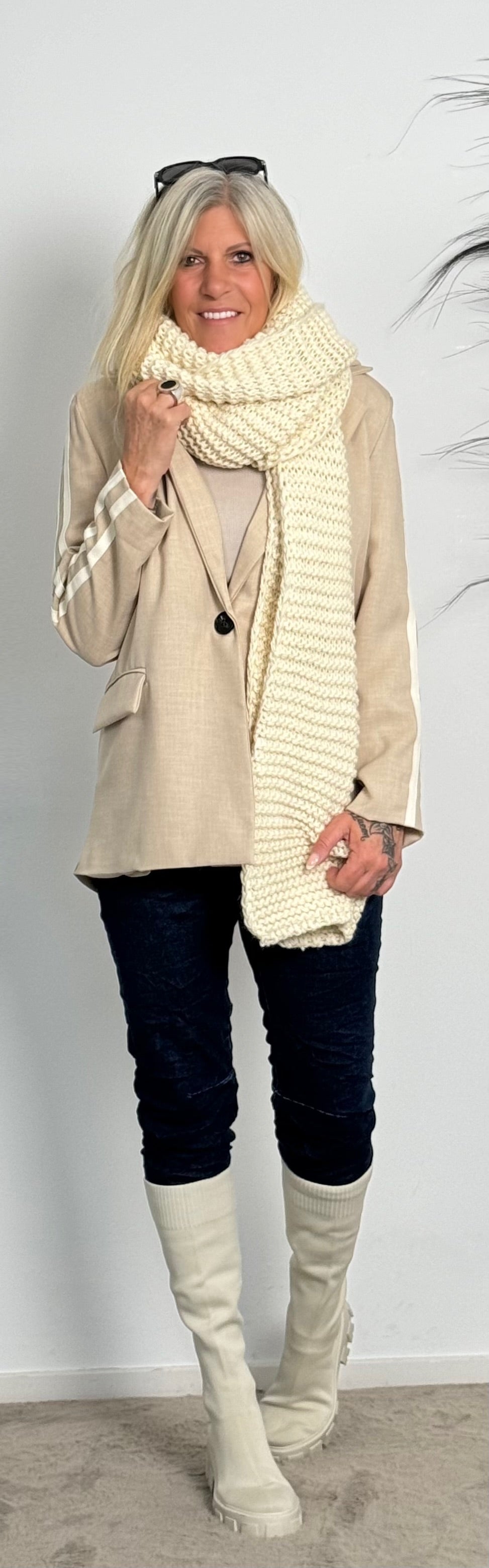 Blazer "Tijd" - beige