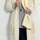 Chunky knit coat "Svenja" - beige