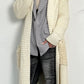 Chunky knit coat "Svenja" - beige