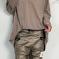 Imitation leather baggy pants "Dela" - bronze