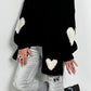 Sweater with scarf "Tabea" - black