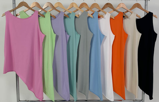 Long Top asymmetrisch - 10 Farben