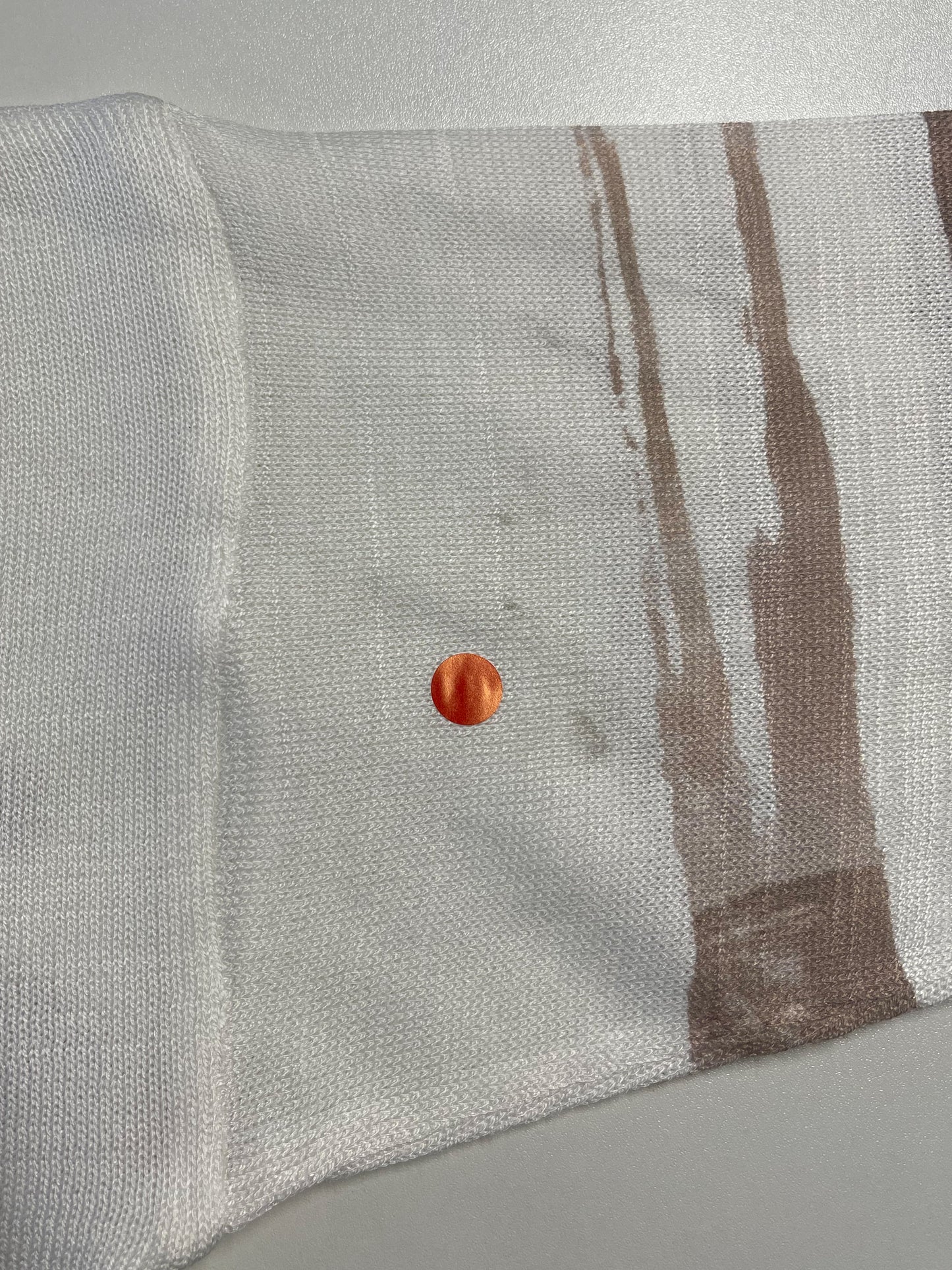 2. Wahl Feinstrick Pullover Modell "Palm Whisper" - weiss-beige