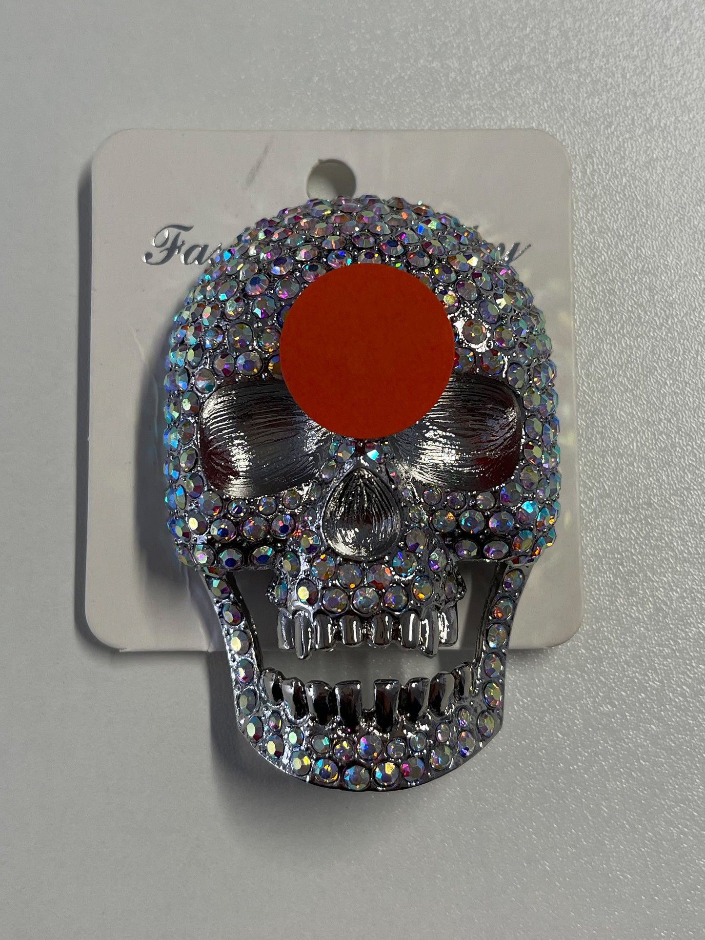 2. Wahl Magnetbrosche "Skull" - silber