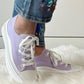 Cloth sneaker "Cleo" - lilac-white