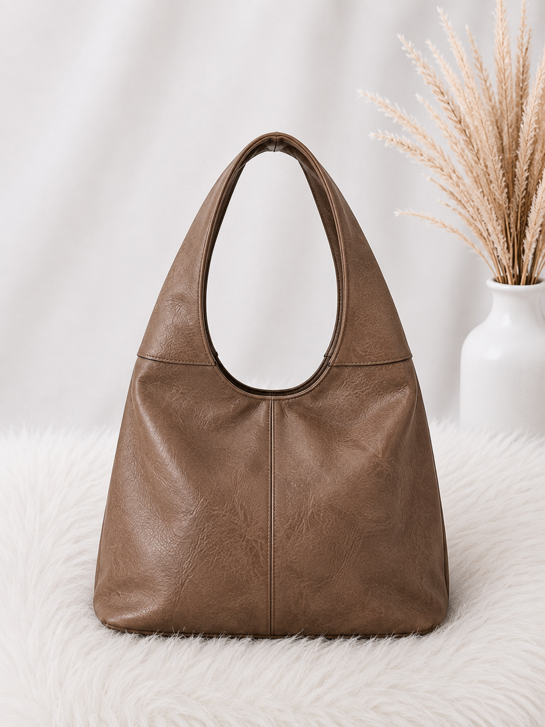 Bag in vintage leather look - taupe