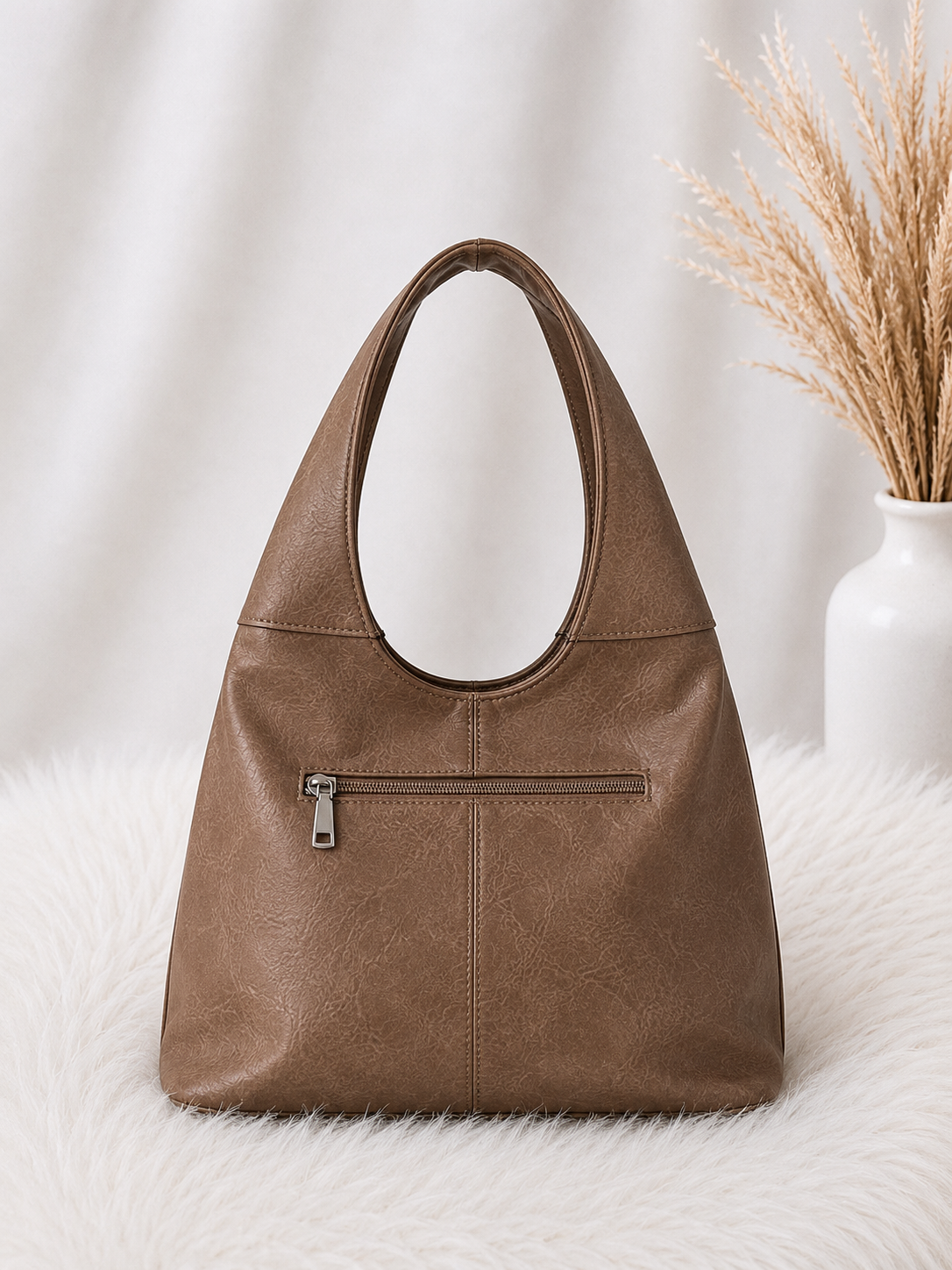 Bag in vintage leather look - taupe
