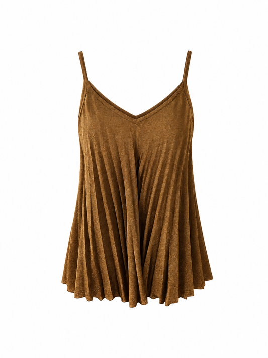 Pleated Top - gold