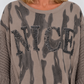 Sweater Nice mit Strickeinsätzen - taupe