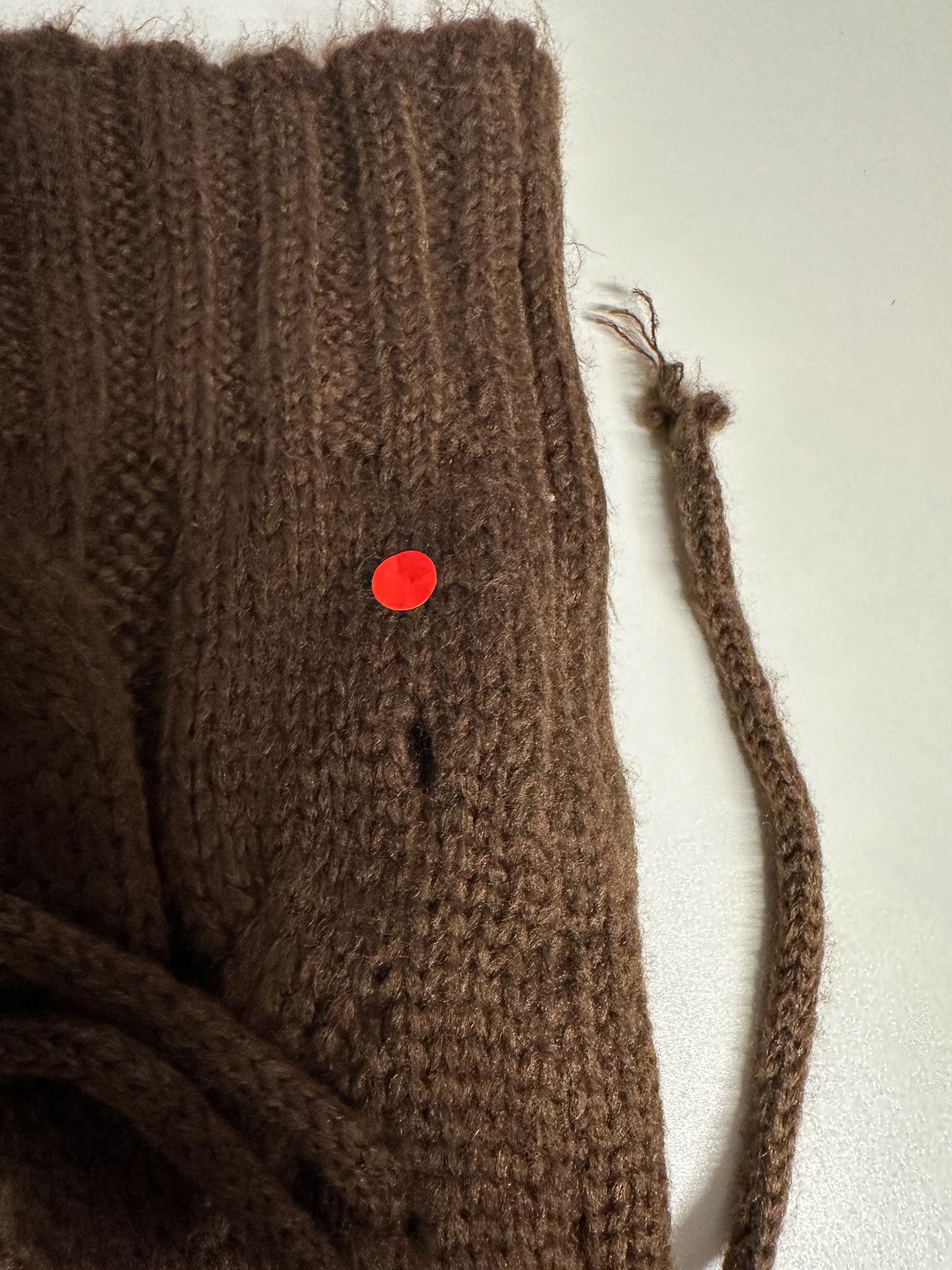 Second choice pullover model "Cozy Lace-Up" - coffee