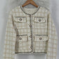 Second choice checkered jacket model "Soft Paris" - ecru