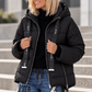 Daunenjacke mit Kapuze - schwarz