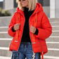 Daunenjacke mit Kapuze - orange