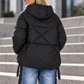 Daunenjacke mit Kapuze - schwarz