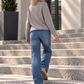 Weicher Pullover mit Stehkragen - taupe