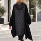 Oversized jacket in a mixed material design - black