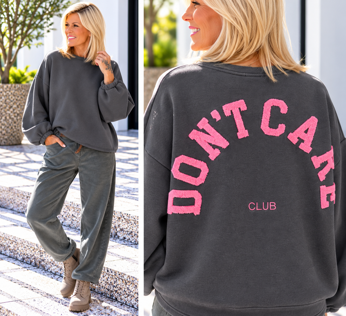 Sweater Don’t Care Club - anthrazit