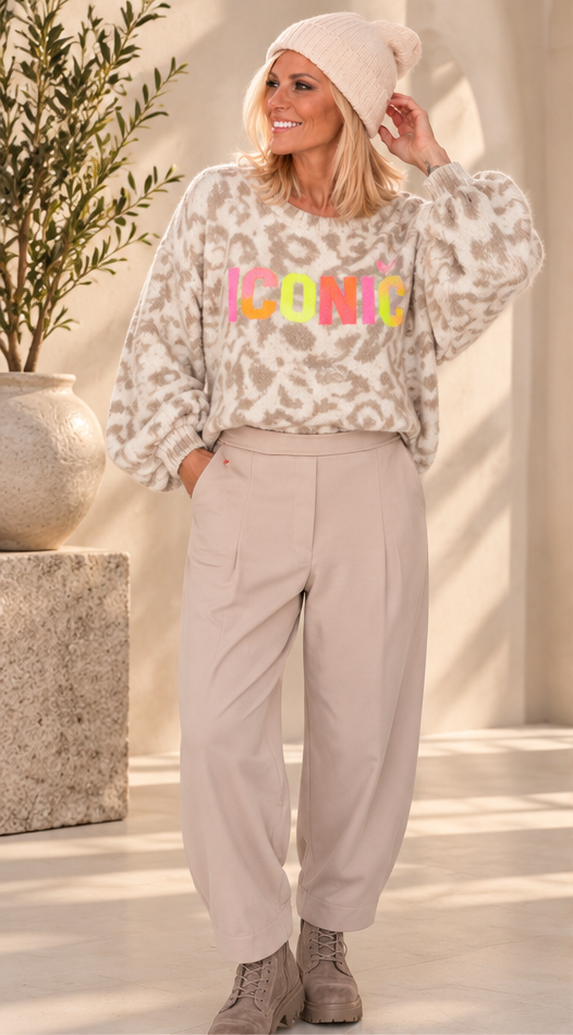Pullover Leo Iconic - beige-mehrfarbig