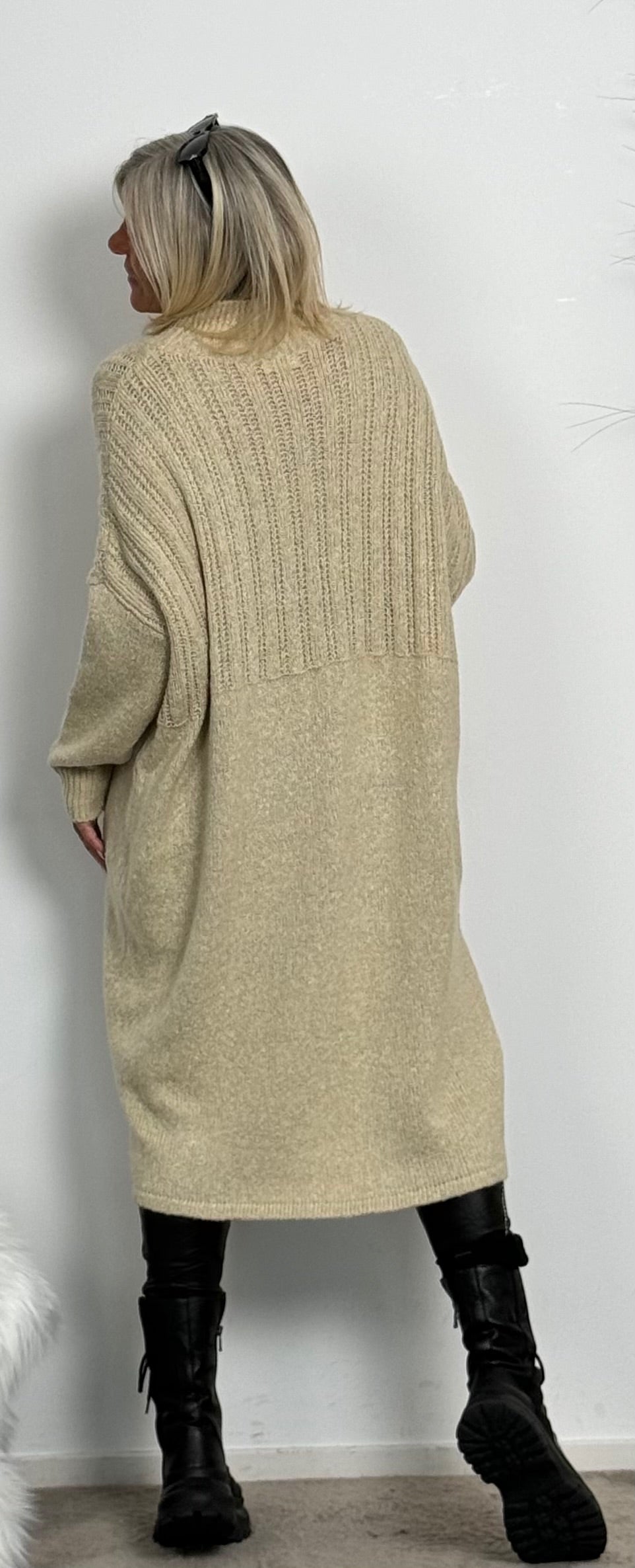 Long Strick Pullover "Susa" - beige