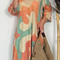 Dress in retro pattern "Vera" - beige-mint