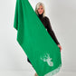 XXL sjaal model "Deer" - smaragdgroen